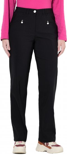 Ulla Popken Bengaline Elastic Waist Pants Black - Jeans & Pantalons Femme Grandes Tailles – Plus Size - 