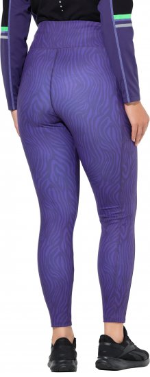 Ulla Popken Neon Zebra Print Performance Leggings Purple - Jeans & Pantalons Femme Grandes Tailles – Plus Size - 