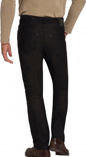 JP1880 Leather Pants Regular Fit Buffalo Nubuck Black - Jeans et pantalons - Jeans et Pantalons grande taille 