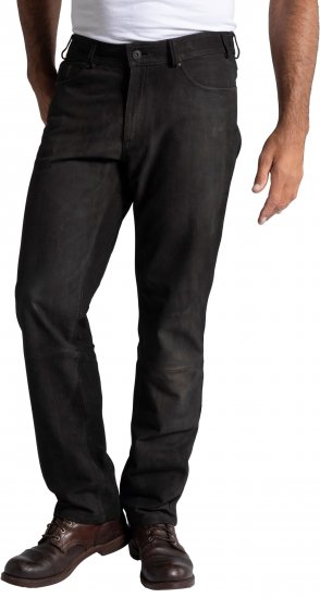 JP1880 Leather Pants Regular Fit Buffalo Nubuck Dark Brown - Jeans et pantalons - Jeans et Pantalons grande taille 