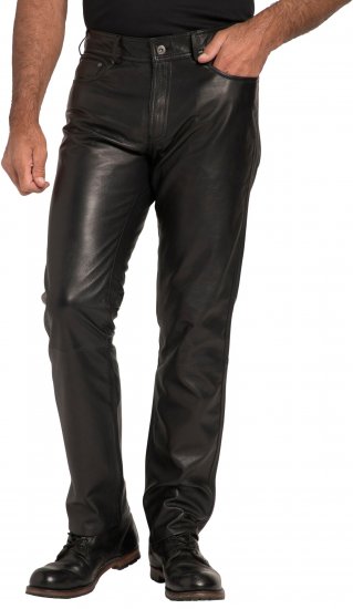 JP1880 Leather Pants Regular Fit Finest Lamb Nappa Black - Jeans et pantalons - Jeans et Pantalons grande taille 