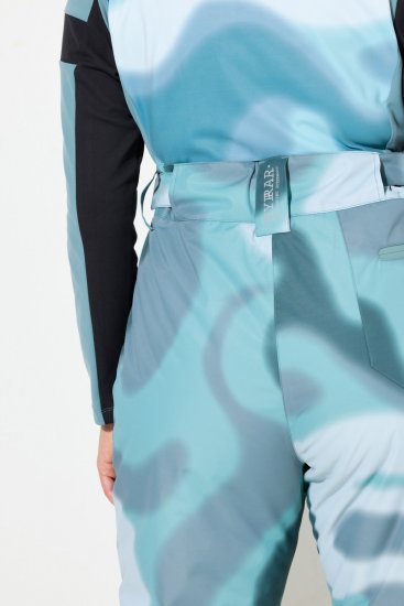 Ulla Popken Hyprar Ski Pants Waterproof Velcro Closure Shaped Knees Ice Green - Vêtements de ski - 