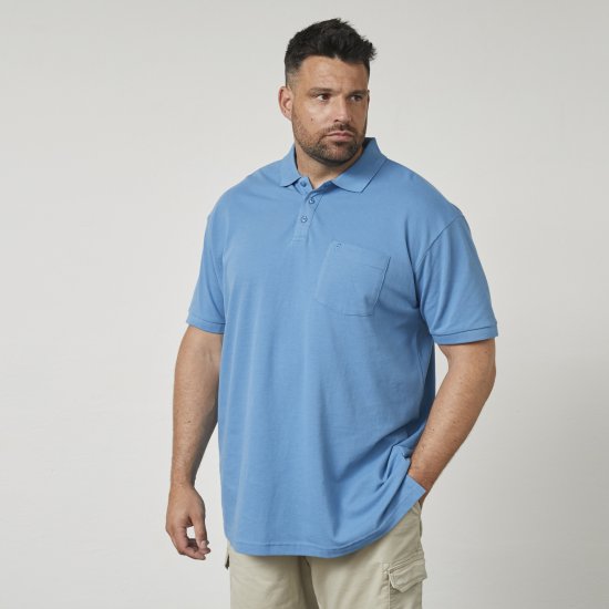North Latitude 61011 Polo Piqué Bleu - Polos - Polos homme grande taille
