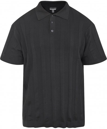 North Latitude 61329 Polo En Maille Manches Courtes Noir - Polos - Polos homme grande taille