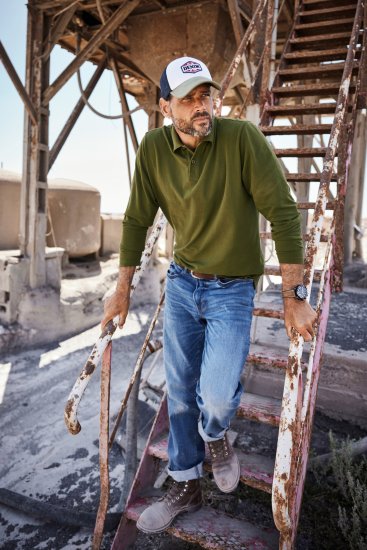 JP1880 Polo Shirt Basic Long Sleeve Pique Moss Green - Polos - Polos homme grande taille