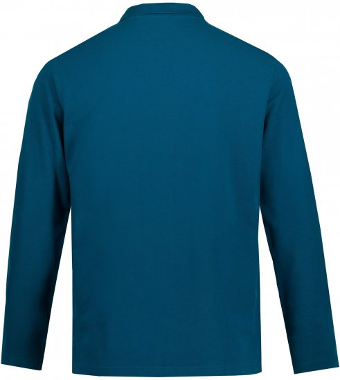 JP1880 Polo Shirt Long Sleeve Pique Blue - Polos - Polos homme grande taille