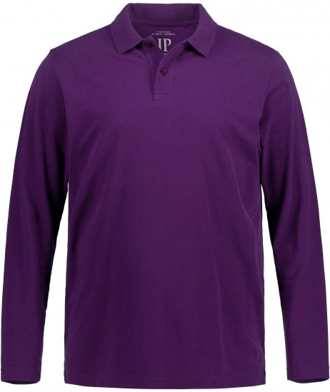 JP1880 Polo Shirt Long Sleeve Pique Purple - Polos - Polos homme grande taille