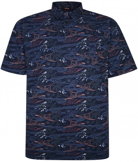 Espionage P177 All Over Print Polo Navy - Polos - Polos homme grande taille