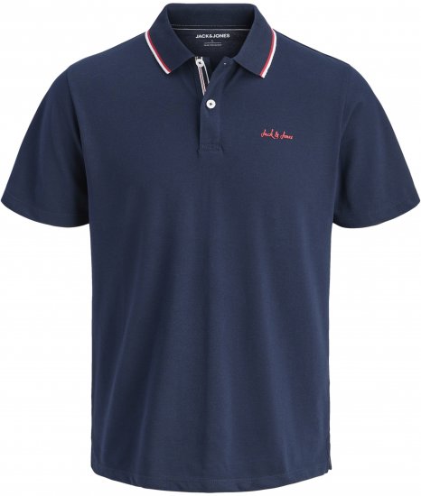 Jack & Jones Blaze Short Sleeve Polo Navy - Polos - Polos homme grande taille