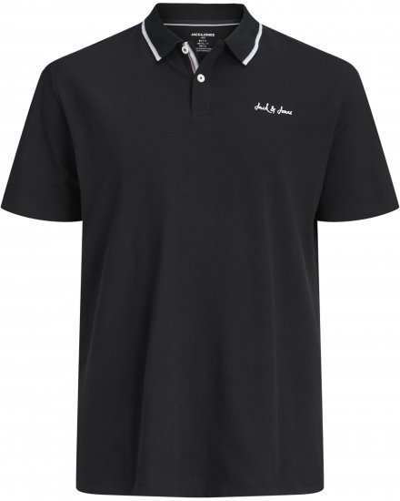 Jack & Jones Blaze Short Sleeve Polo Black - Polos - Polos homme grande taille