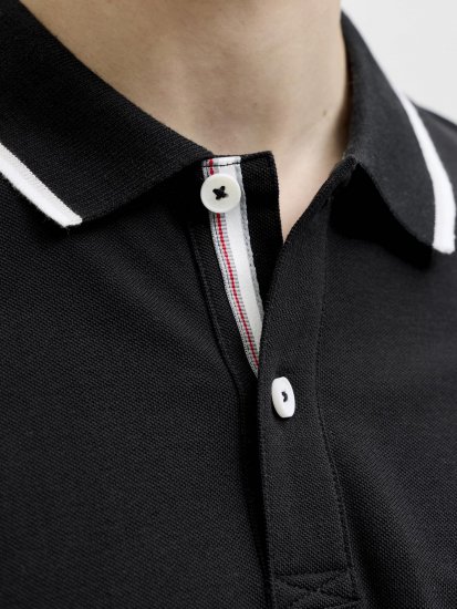 Jack & Jones Blaze Short Sleeve Polo Black - Polos - Polos homme grande taille