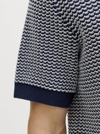 Jack & Jones Blukingsley Knitted Short Sleeve Polo Navy - Chemises - Chemises Grandes Tailles Hommes