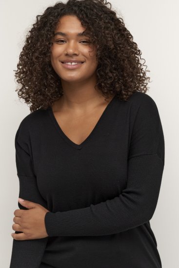 Kaffe Curve Machi Knit Pull Noir profond - Sweatshirts & hoodies - 