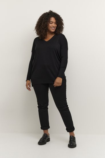 Kaffe Curve Machi Knit Pull Noir profond - Sweatshirts & hoodies - 