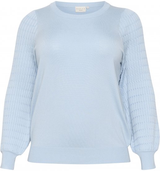 Kaffe Curve Lini Knit Pull Celestial Blue - Sweatshirts & hoodies - 