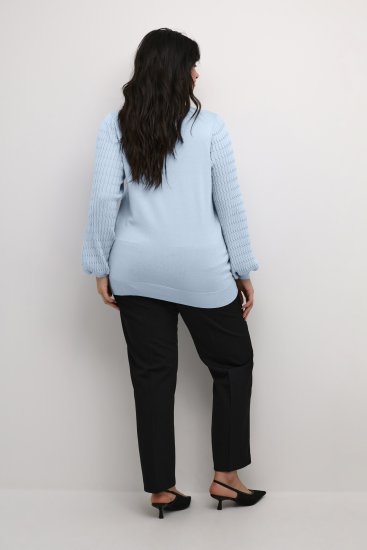 Kaffe Curve Lini Knit Pull Celestial Blue - Sweatshirts & hoodies - 
