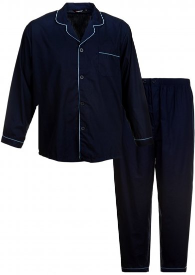 Espionage PJ057A Traditional Pyjama Navy - Sous-vêtements & bain - Sous-vêtements Grande Taille