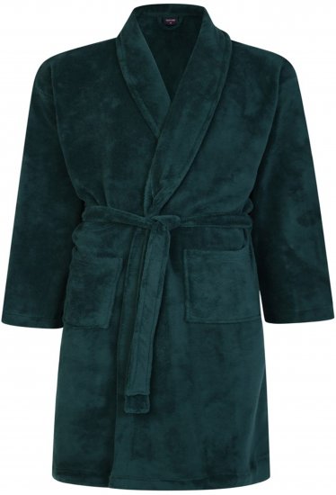 Espionage PJ068 Plain Fleece Gown Navy - Peignoirs/serviettes de bain - Peignoirs grande taille pour hommes