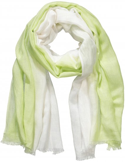 Ulla Popken Ombre Linen Blend Scarf Lime Green - Accessoires - 