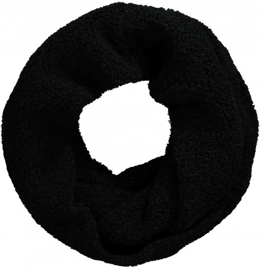 Ulla Popken Teddy Fleece Infinity Scarf Black - Accessoires - 