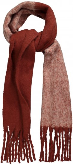 Ulla Popken Fringed Edge Boucle Scarf Orange - Accessoires - 