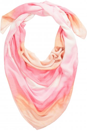 Ulla Popken Square Tie Dye Scarf Light Pink - Accessoires - 