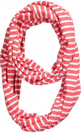 Ulla Popken Striped Infinity Scarf Light Pink - Accessoires - 
