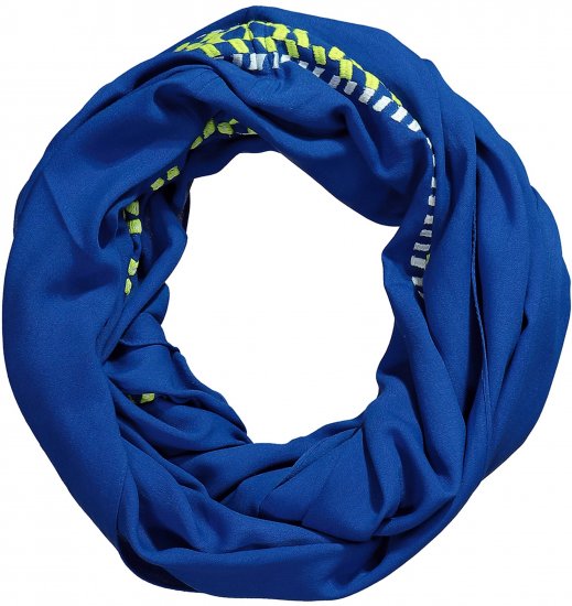 Ulla Popken Embroidered Infinity Scarf Opal Green - Accessoires - 