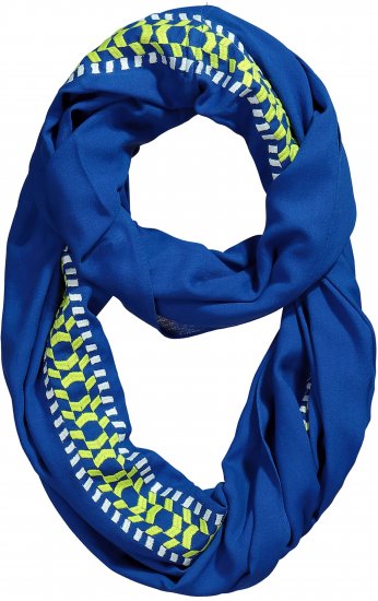 Ulla Popken Embroidered Infinity Scarf Opal Green - Accessoires - 