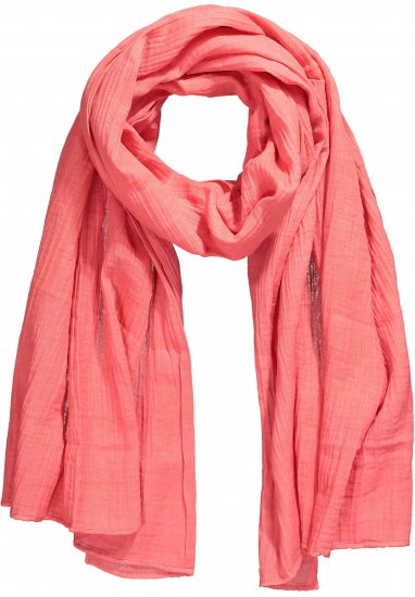 Ulla Popken Muslin Scarf Dark Coral - Accessoires - 