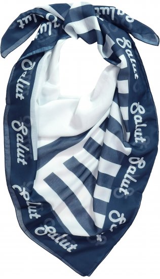 Ulla Popken Maritime Inspired Scarf Deep Aqua - Accessoires - 