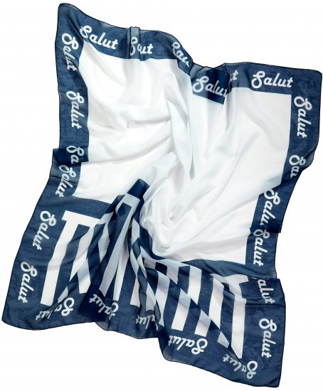 Ulla Popken Maritime Inspired Scarf Deep Aqua - Accessoires - 
