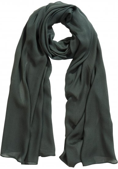 Ulla Popken Lightweight Scarf Olive Grey - Accessoires - 