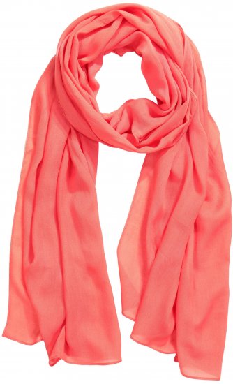 Ulla Popken Lightweight Scarf Coral Pink - Accessoires - 