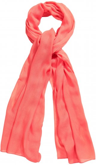 Ulla Popken Lightweight Scarf Coral Pink - Accessoires - 