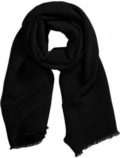 Ulla Popken Pleated Lightweight Scarf Navy - Accessoires - 