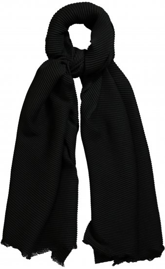 Ulla Popken Pleated Lightweight Scarf Navy - Accessoires - 