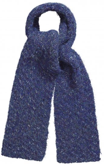 Ulla Popken Marled Mix Yarn Wool Blend Scarf Deep Aqua - Accessoires - 