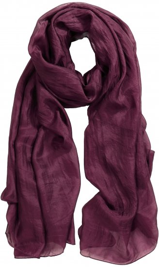 Ulla Popken Silk Scarf Aubergine - Accessoires - 