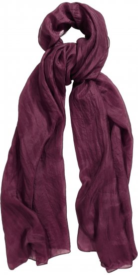 Ulla Popken Silk Scarf Aubergine - Accessoires - 