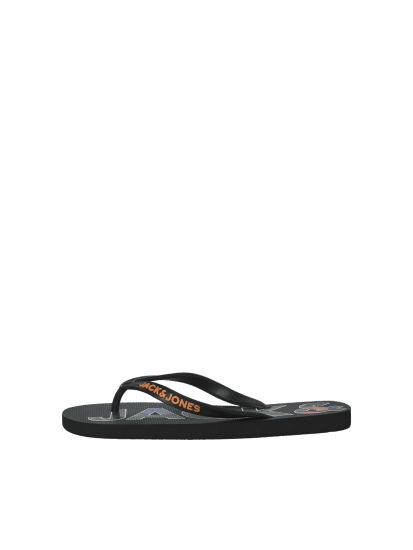 Jack & Jones Logo Palm Print Flip Flop Slippers Anthracite - Chaussures homme 40-52 - 
