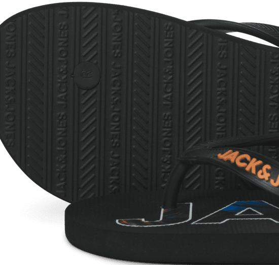 Jack & Jones Logo Palm Print Flip Flop Slippers Anthracite - Chaussures homme 40-52 - 