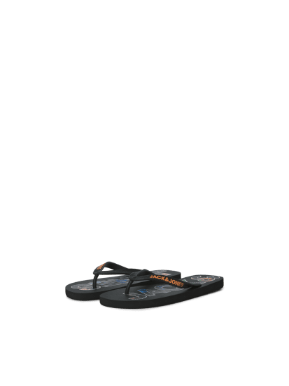 Jack & Jones Logo Palm Print Flip Flop Slippers Anthracite - Chaussures homme 40-52 - 