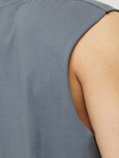 Jack & Jones VESTERBRO Sleeveless T-Shirt Stormy Weather - T-shirts - T-shirts Homme Grande Taille