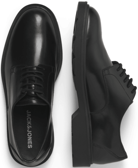 Jack & Jones Dax Leather Lace Shoes Anthracite - Chaussures homme 40-52 - 