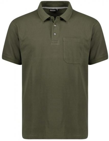 Adamo 139311 Poloshirt RF Olive Green - Polos - Polos homme grande taille