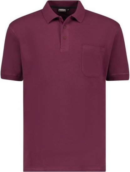 Adamo 139311 Poloshirt RF Blackberry Red - Polos - Polos homme grande taille