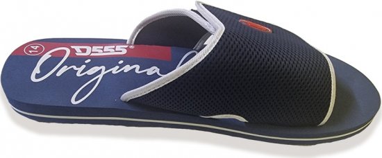 D555 DRAKE Slippers With Velcro Fastening Navy - Chaussures homme 40-52 - 