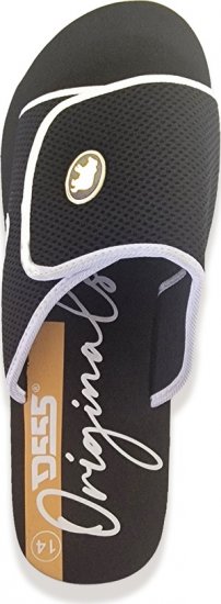 D555 DRAKE Slippers With Velcro Fastening Black - Chaussures homme 40-52 - 