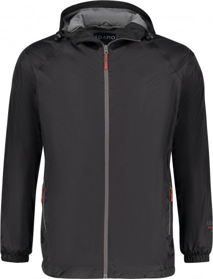 Adamo Nilo Lightweight Softshell Rain Jacket Black - Vestes - Vestes homme grandes tailles